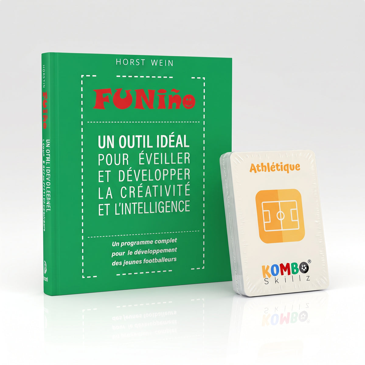 Livre FUNiño de Horst Wein et paquet KOMBOskillz Essentiel, recto Athlétique