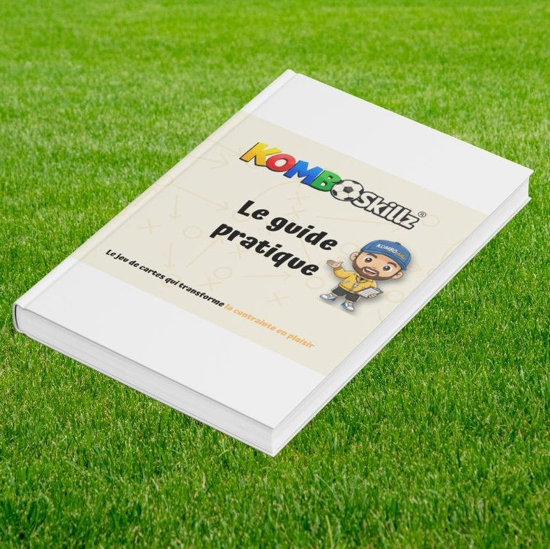 Aperçu du guide pratique KOMBOskillz pour développer l'intelligence de jeu des jeunes footballeurs en école de foot.